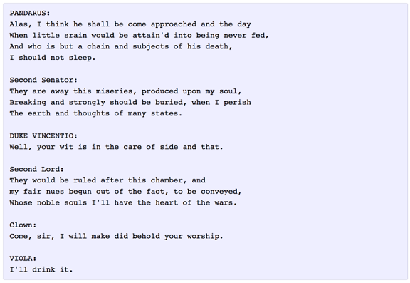 Machine Learning Examples - Poem