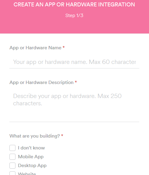 Creating New App in Spotify Developer Dashboard