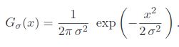 Gaussian Filter Formula-2