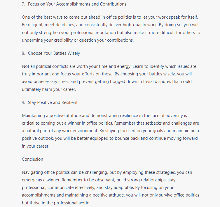 Chat GPT-4 Example of Blog Article - 3
