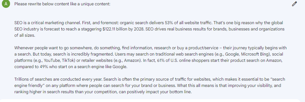 Google Bard Example - Article Spin - 1