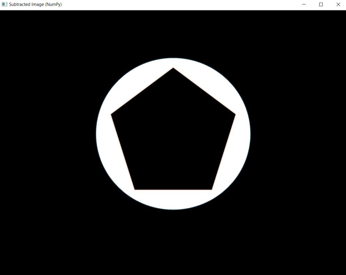 Image Subtraction Python Numpy